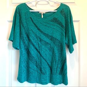 Blue Green Embellished Top